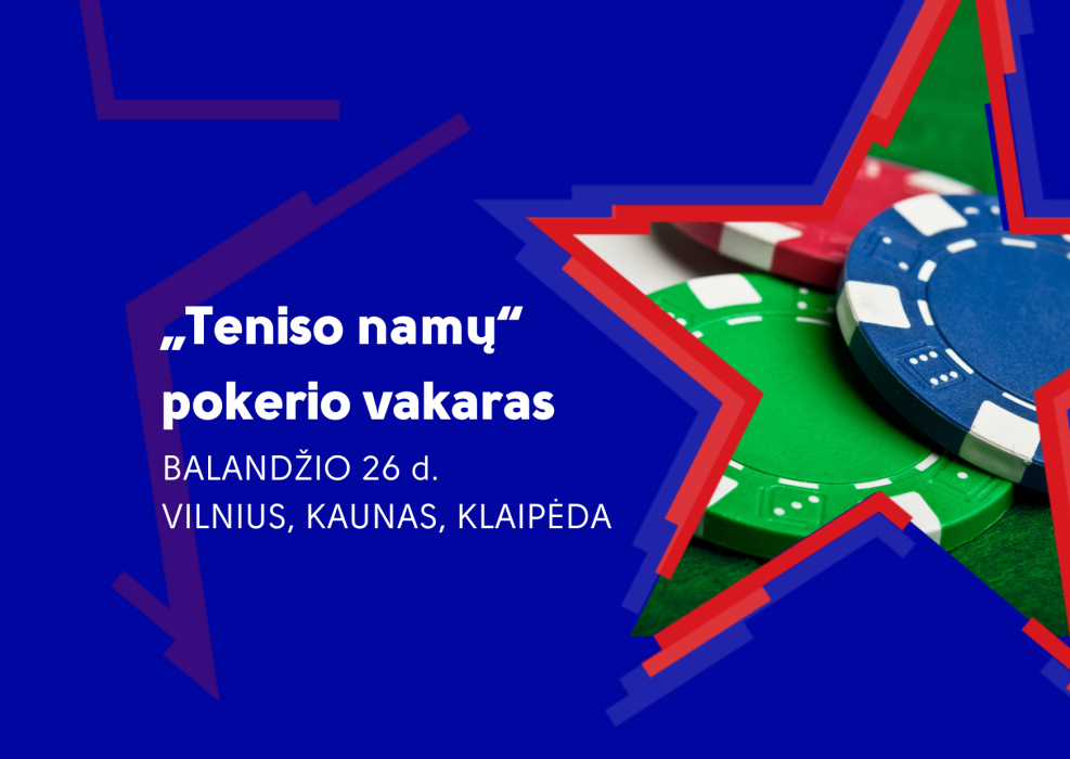 Antrasis tenisininkų pokerio turnyras - balandžio 26 d.