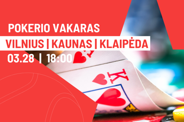 Pokerio vakaras tenisininkams ir jų draugams Vilniuje, Kaune ir Klaipėdoje!