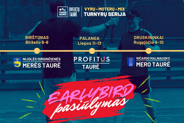Dvejetų taurės 2025 sezono turnyrų registracijos atidarytos!
