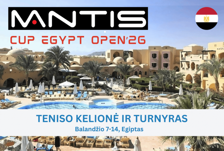 Teniso kelionė ir turnyras Egipte