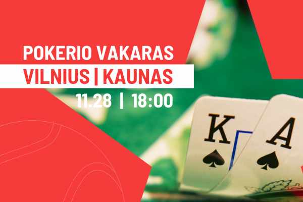 Tenisininkų ir draugų pokerio vakaras Vilniuje ir Kaune