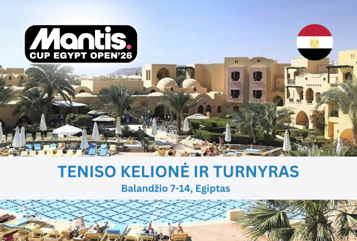 Teniso kelionė ir turnyras Egipte