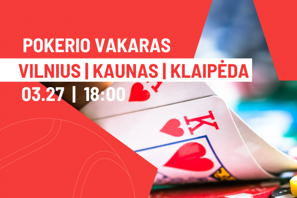 „Teniso namų“ bendruomenės pokerio vakaras