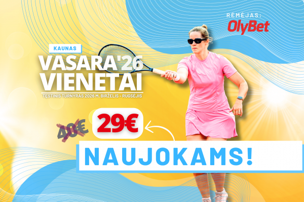 Registracija į VASARA'26 tęstinį vienetų turnyrą, remiamą OlyBet