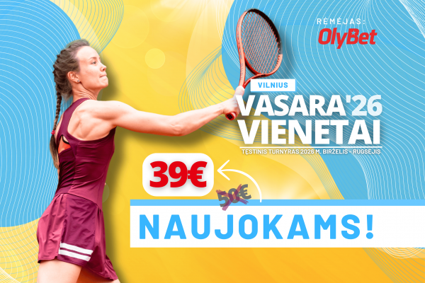 Registracija į VASARA'26 tęstinį vienetų turnyrą, remiamą OlyBet