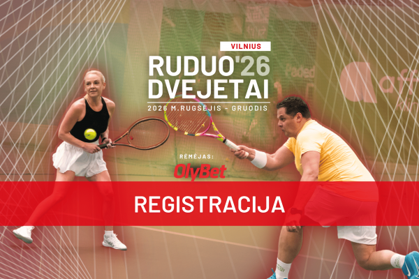 Vyksta dvejetų registracija į RUDUO'26 turnyrą, remiamą OlyBet