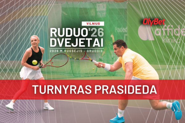 Prasidėjo RUDUO'26 dvejetų turnyras, remiamas OlyBet