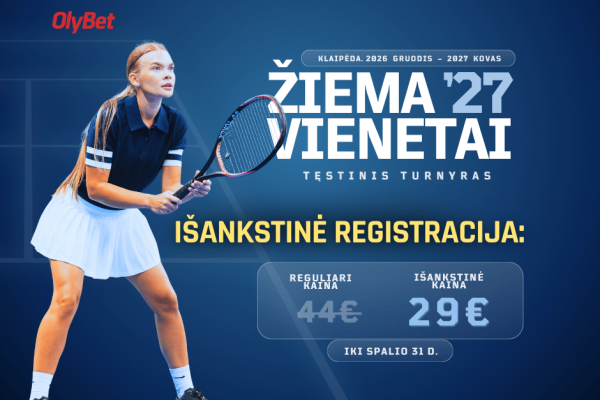 Išankstinė vienetų ŽIEMA'27 turnyro, remiamo Olybet, registracija.